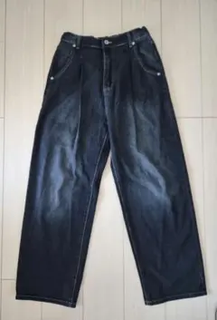 antiqua タックワイドデニムパンツ インディゴ M　アンティカ