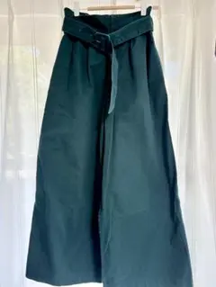 URBAN RESEARCH ワイドパンツ ダークグリーン ベルト付