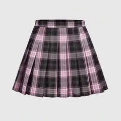 ミニスカート チェック ピンク