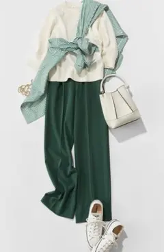 23区　【CLASSY.掲載】トリアセダブルクロス ストレートパンツ