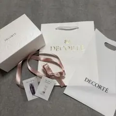 【デコルテ 空箱】ショッパー＋ラッピングボックス＋ロゴリボン+試供品