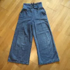 Right-on キッズ ワイド デニム ハイウエスト 140