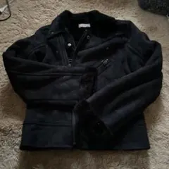 ブラック ムートンコート Mサイズ ライダース