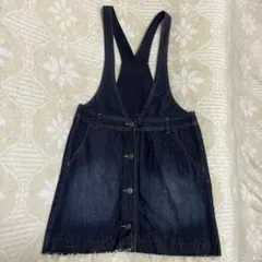 ダークデニム サロペット ジャンパースカート gu 150