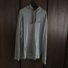 Hollister フード付きパーカー グレー赤