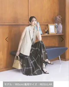 グローバルワーク　シアータックフレアスカート　ブラックチェック　新品　レギュラー