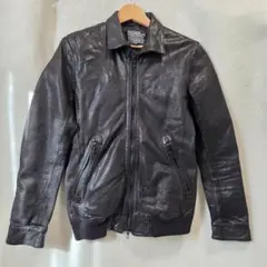 シングルライダース♢ドンキーカラーWASHEDレザージャケット♢ブラック