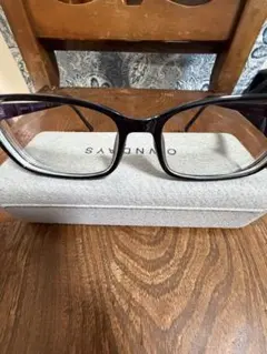 ブラック スクエアフレーム メガネ(度あり) -2.25両目