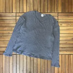 AVIREX デイリー Vネック リブTEE 長袖 Tシャツ サーマル ロンT