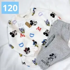 ⭐️新品⭐️ ミッキー ミニー パジャマ　フリース　白　グレー　リトシー　しまむら