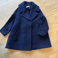 ゆうゆ☆お値下げしました‼️美品☆エンフォルド ダブルフェイスリバーコート 美品✨】ENFOLD ウールリバーコート ロング丈 バイカラー ダブル