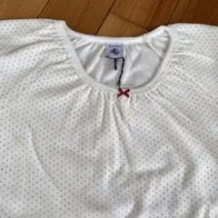 新品未使用　PETIT BATEAU ホワイトドット柄パジャマセット