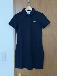LACOSTE ブラック ポロワンピース 36