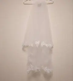 ヴェール ウエディングベール ブライダル コームつき2層