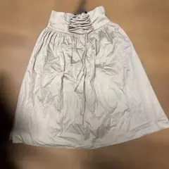 ZARA ベージュのスカート　綿のストレッチ素材