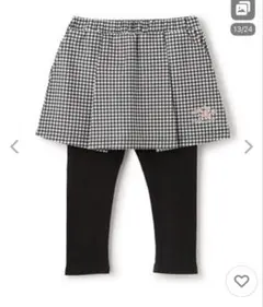 プティマイン　花刺繍レギ付きスカート