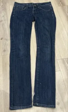 紺色　スリムフィット w61 ユニクロ　ハイウエストスキニージーンズ