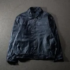 90s Cambridge スイングトップタイプ　レザージャケット　ブラックのサムネイル
