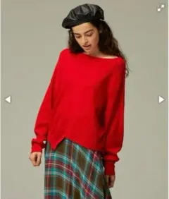 美品 MACPHEE マカフィー　コットンウールクルーネックプルオーバー