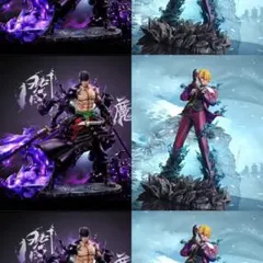 ワンピース ゾロ .サンジ フィギュア 2 セット ガレージキット 25 cm