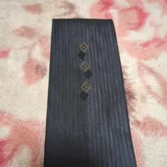 Yves Saint Laurent 黒 墨黒 ストライプ ネクタイのサムネイル