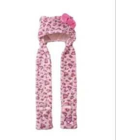 USJ ユニバーサルスタジオジャパン ハローキティ マフラーハット ヒョウ柄