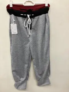 新品 薄手スウェット 膝下丈 ジョガーパンツ グレー 男女兼用 Mサイズ