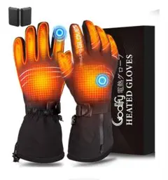 【ほぼ新品】電熱グローブ、指先まで両面発熱 バッテリ付(6000mAh),、M