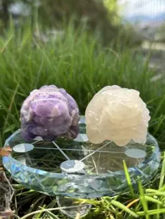 値下げ【天然石】水晶、アメジスト　ミニロングイセット