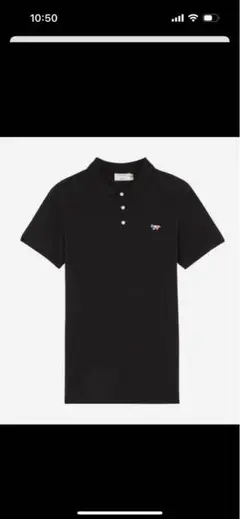 【中古】メゾンキツネ　ポロシャツ ブラック　M size