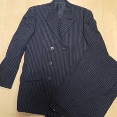 ネイビー ストライプ ダブルブレストスーツ