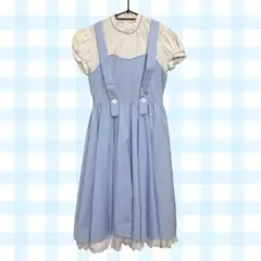 HalloweenCostumes.com ギンガムチェックワンピース 水色のサムネイル
