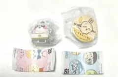 くら寿司　びっくらぽん　うさぎ缶バッジ　モモンガフィギュア