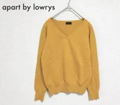 apart by lowrys Vネック 長袖ニット セーター イエロー系 M