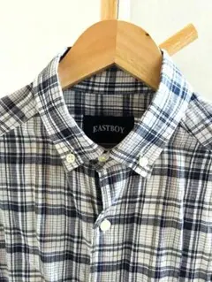 ☆美品！EAST BOY 長袖チェックシャツ M☆