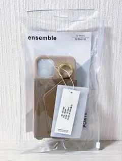 新品未開封　ensemble iPhone 12 12pro用ケース ベージュ
