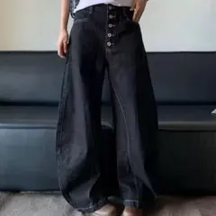 フロントボタン バギーデニム jaded london menes 地底人 L