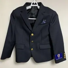 サッカー日本代表サムライブルー 男の子 スーツ ネイビー ブレザー 金色ボタン