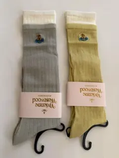 ヴィヴィアンウエストウッド レディースソックスハイソックス2足セット