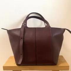 バーガンディ トートバッグ