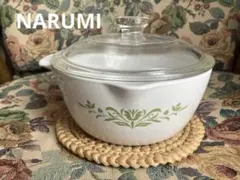NARUMI 耐熱ガラス　クックマスター　鍋　緑　花柄のサムネイル