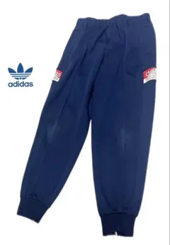 adidas アディダス（M）80s デサント製 ジャージ トラックパンツ/紺系