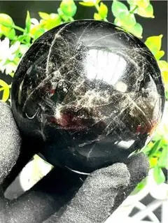 一点物】天然モリオン 黒水晶 約4cm丸玉 台座付き 山東省産 - メルカリ