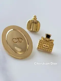 Christian Dior ブローチ フラワーモチーフ 花 パール ゴールド - メルカリ