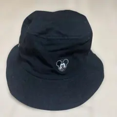 ディズニーリゾート　コットン100%ミッキーマウス バケットハット 黒