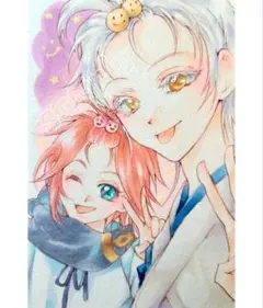 手描きイラスト☆本丸の夏 おでこ出し鶴と信濃