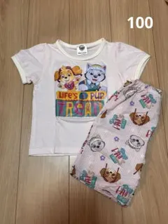 新品 半袖 パジャマ 100 パウパトロール 女の子 ピンク