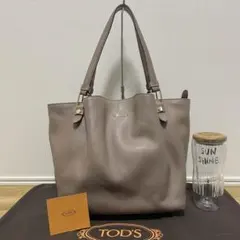 《美品》TOD’S （トッズ）レザー ハンドバッグ ベージュ系