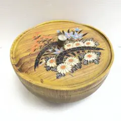 花柄 蓋付き菓子入れ 昭和レトロ 当時物 小物入れ