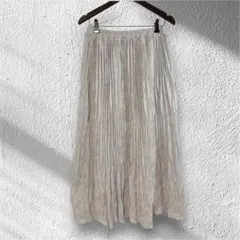 【ca12】Elura エルーラ プリーツロングスカート L シフォン春スカート